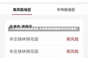 【天津疫情数据最新消息,天津疫情数据最新消息实时更新】