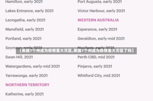 【美国7个州成为疫情重大灾区,美国7个州成为疫情重大灾区了吗】