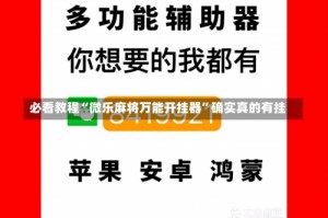 必看教程“微乐麻将万能开挂器”确实真的有挂