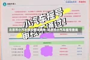 北京市小汽车摇号查询系统/北京市小气车摇号查询