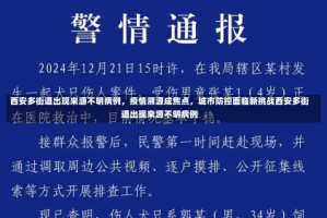 西安多街道出现来源不明病例，疫情溯源成焦点，城市防控面临新挑战西安多街道出现来源不明病例