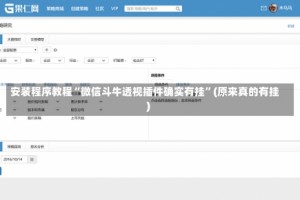 安装程序教程“微信斗牛透视插件确实有挂”(原来真的有挂)