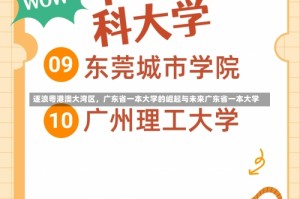 逐浪粤港澳大湾区，广东省一本大学的崛起与未来广东省一本大学