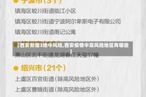 【西安新增3地中风险,西安疫情中高风险地区有哪些】