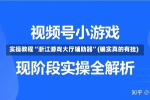 实操教程“浙江游戏大厅辅助器”(确实真的有挂)