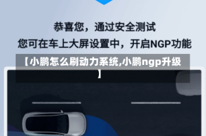 【小鹏怎么刷动力系统,小鹏ngp升级】