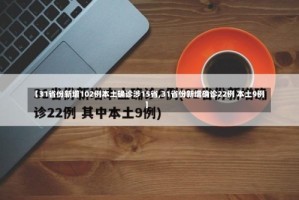 【31省份新增102例本土确诊涉15省,31省份新增确诊22例 本土9例】