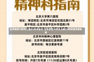 北京新增10例本土确诊6例无症状/北京新增10例本土确诊6例无症状感染者