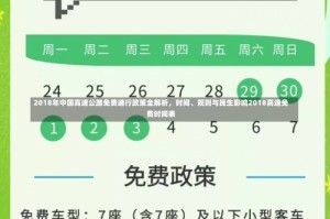 2018年中国高速公路免费通行政策全解析，时间、规则与民生影响2018高速免费时间表