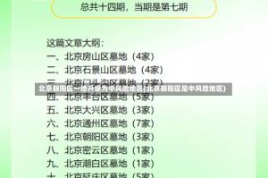 北京朝阳区一地升级为中风险地区(北京朝阳区是中风险地区)