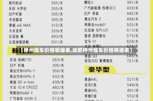【神州租车价格明细表,成都神州租车价格明细表】
