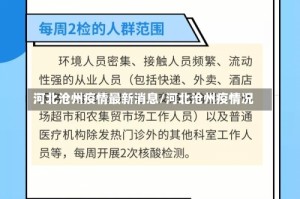 河北沧州疫情最新消息/河北沧州疫情况