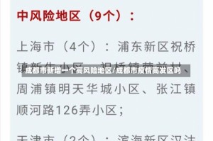 成都市新增一个高风险地区/成都市疫情高发区吗