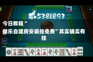 今日教程“
微乐自建房安装挂免费”其实确实有挂