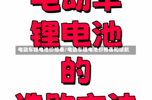 电动车锂电池价格表/电动车锂电池价格表和续航