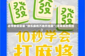 必学教你安装“微乐麻将万能开挂器”(原来真的有挂)