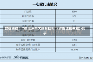 教程辅助！“微信泸州大贰有挂吗”(详细透视教程)-知乎