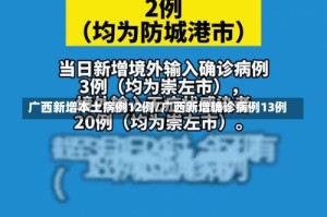 广西新增本土病例12例/广西新增确诊病例13例