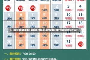 【限号2022年8月最新限号时间,限号2021年7月最新限号时间】