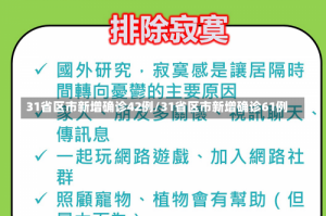 31省区市新增确诊42例/31省区市新增确诊61例