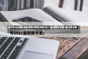 限号2021最新限号时间4月份(限号2021最新限号时间4月份怎么算)