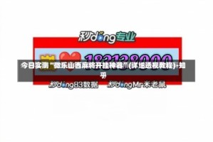 今日实测“微乐山西麻将开挂神器”(详细透视教程)-知乎