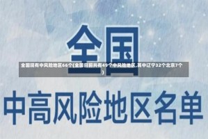 全国现有中风险地区66个(全国目前共有49个中风险地区,其中辽宁32个北京7个)