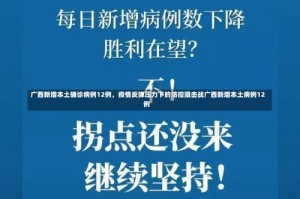 广西新增本土确诊病例12例，疫情反弹压力下的防控阻击战广西新增本土病例12例