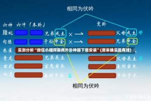 实测分析“微信小程序麻将外卦神器下载安装”(原来确实是有挂)