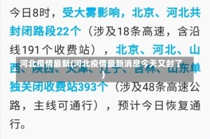 河北疫情最新(河北疫情最新消息今天又封了)
