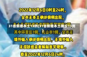 31省新增本土13例(31省新增本土确诊13例)