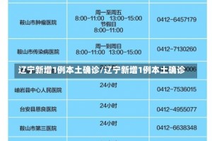 辽宁新增1例本土确诊/辽宁新增1例本土确诊