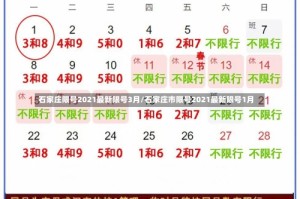 石家庄限号2021最新限号3月/石家庄市限号2021最新限号1月