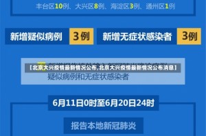 【北京大兴疫情最新情况公布,北京大兴疫情最新情况公布消息】