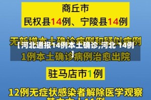 【河北通报14例本土确诊,河北 14例】