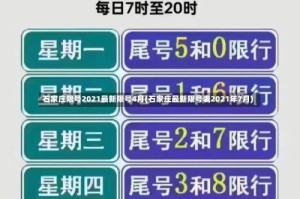 石家庄限号2021最新限号4月(石家庄最新限号表2021年7月)