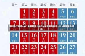 深圳限行时间2021最新规定外地车/深圳限外地号2021最新限号时间