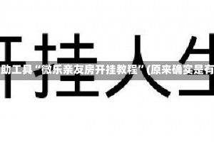 开挂辅助工具“微乐亲友房开挂教程”(原来确实是有插件)