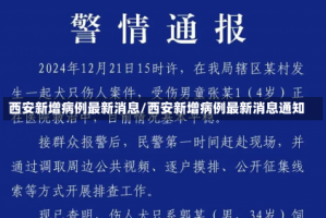 西安新增病例最新消息/西安新增病例最新消息通知