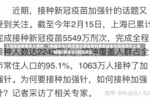 上海迎战新增本土病例，3例确诊与5例无症状感染者的最新动态与防控启示上海新增3例本土5例无症状