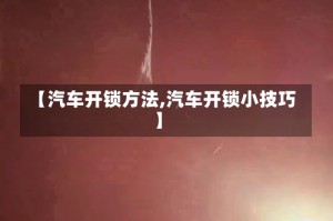 【汽车开锁方法,汽车开锁小技巧】