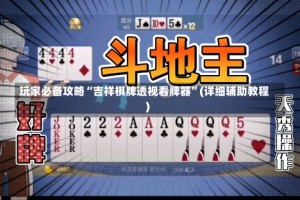 玩家必备攻略“吉祥棋牌透视看牌器”(详细辅助教程)