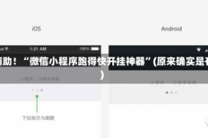 教程辅助！“微信小程序跑得快开挂神器”(原来确实是有挂)