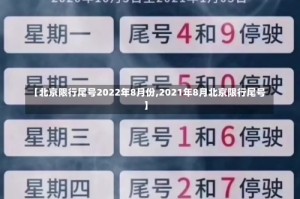 【北京限行尾号2022年8月份,2021年8月北京限行尾号】