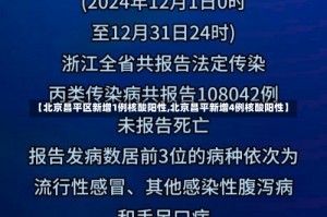 【北京昌平区新增1例核酸阳性,北京昌平新增4例核酸阳性】