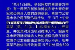 【青岛发现51例阳性,青岛发现一例新型肺炎】