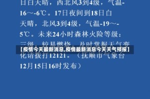 【疫情今天最新消息,疫情最新消息今天天气预报】