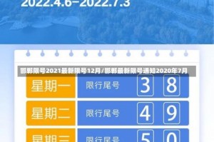 邯郸限号2021最新限号12月/邯郸最新限号通知2020年7月