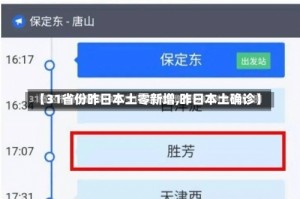 【31省份昨日本土零新增,昨日本土确诊】