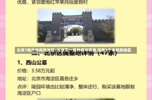 北京7地升中风险地区/北京又一地升级中风险 现有5个中风险地区